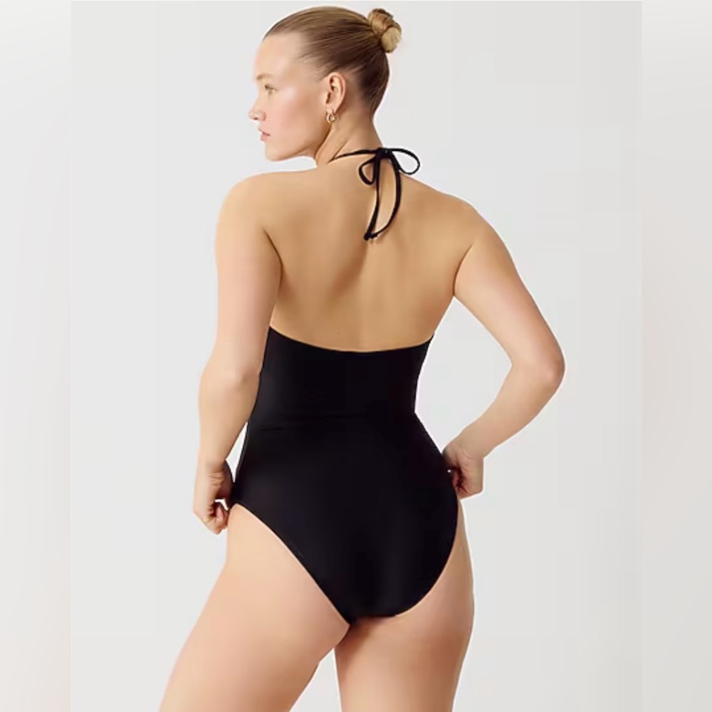 J.Crew Cutout halter one-piece swimsuit, NWT Size 14 - Picture 2 of 3